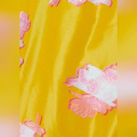 Patou Gold Satin Jacquard Embroidered Midi Shirt Dress – NWT Size 4, MSRP $1750 - Picture 7 of 16